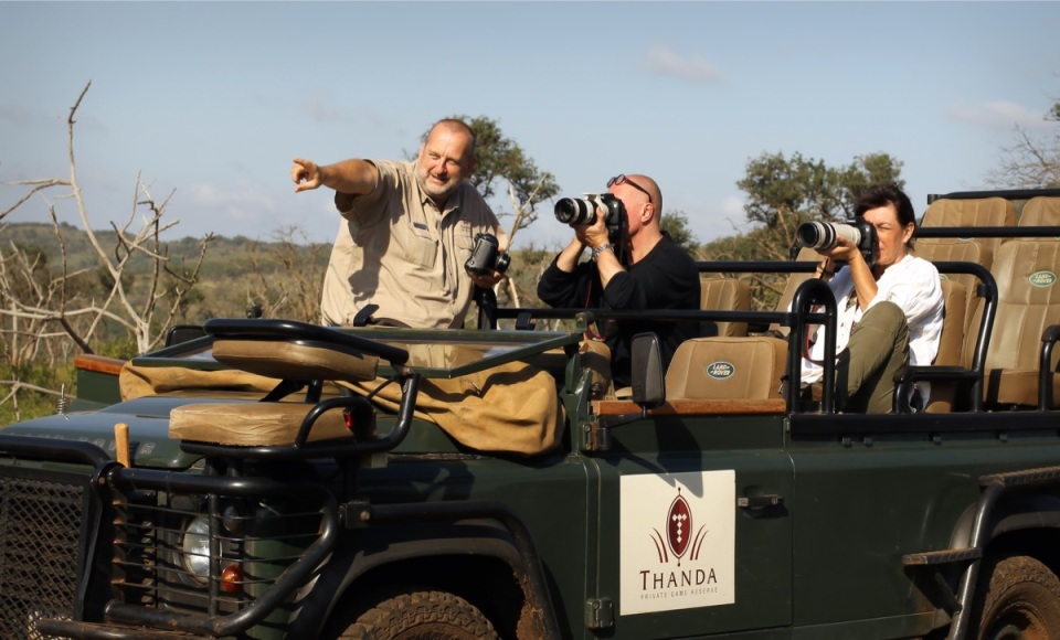 German speaking photography guide at Thanda Safari